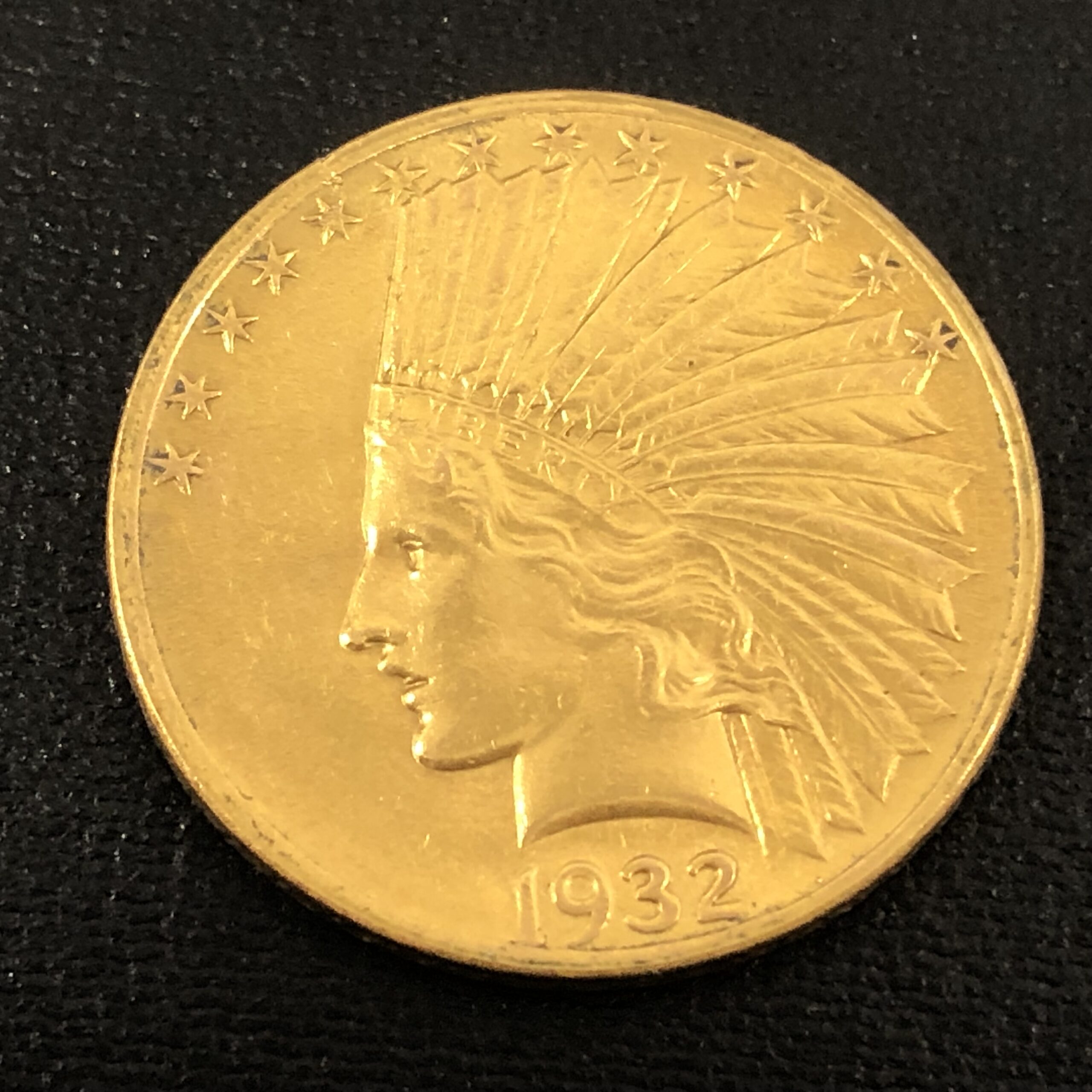 アメリカのインディアン10ドル 金貨をお買取りさせて頂きました
